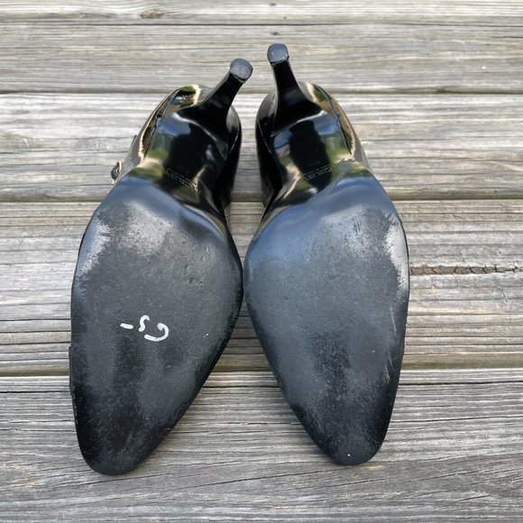 J Crew Women Heels Shoes Pump Black Patent Leather - Picture 12 of 13